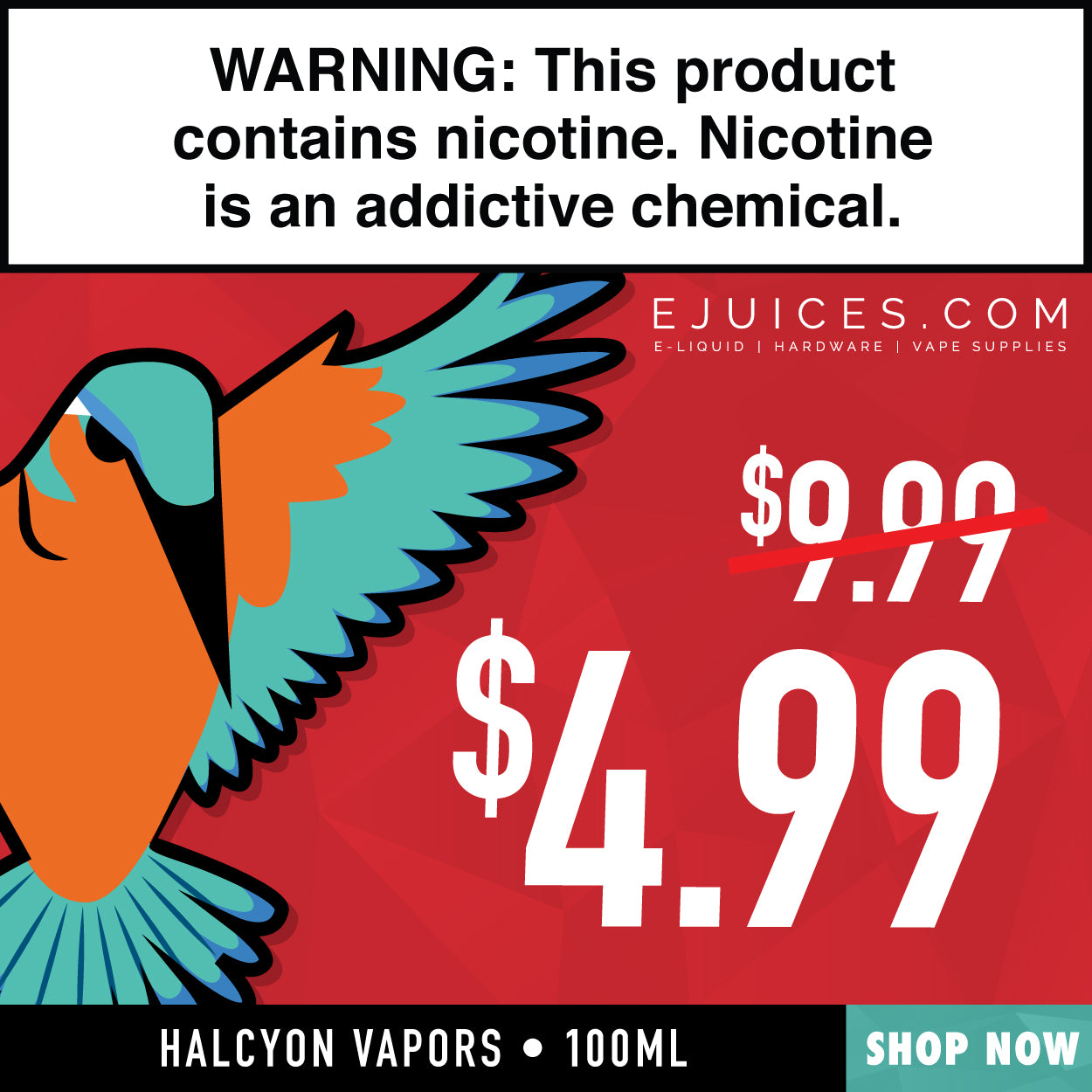 100ML of eJuice for $4.99