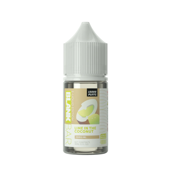 Best Deal Blank Bar 15000 Puff Vape Juice Salt Series 30mL - Lime in the Coconut