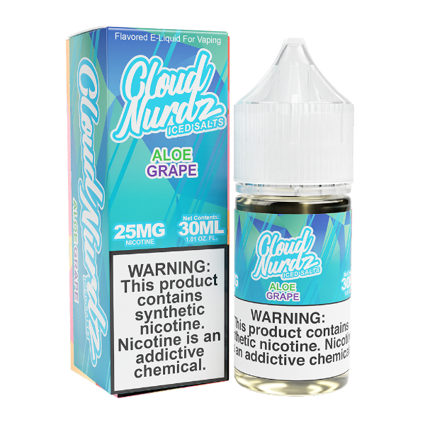 Best Deal Cloud Nurdz Salts Vape Juice 30mL Aloe Grape Iced