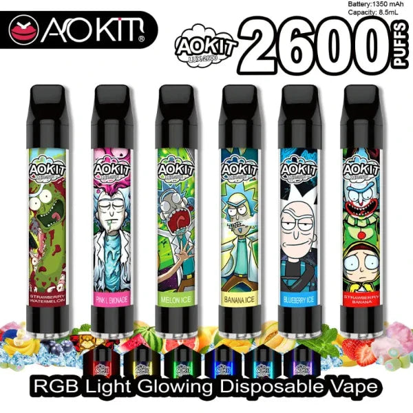 Best Flavors Aokit Lux 2600 Disposable Vape 8.5mL 10 Pack 