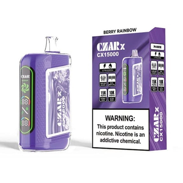 Best Deal CZAR CX15000 Disposable Vape - Berry Rainbow