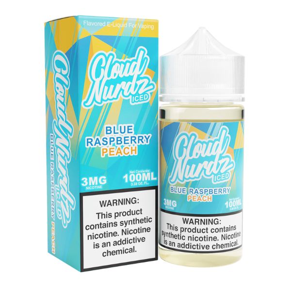 Best Deal Cloud Nurdz TFN Vape Juice 100mL - Blue Raspberry Peach Iced