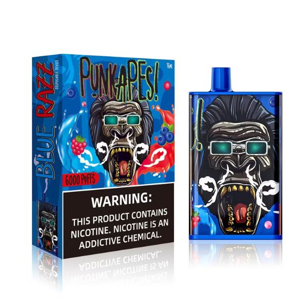 Best Deal PunkApes 6000 Puffs Disposable Vape 16mL Blue Razz