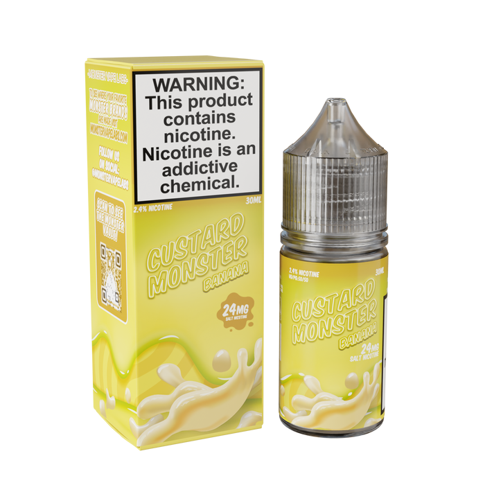 Best Deal Custard Monster Salt Vape Juice 30mL - Banana