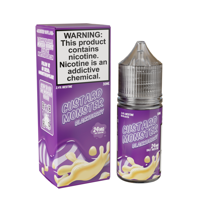 Best Deal Custard Monster Salt Vape Juice 30mL - Blackberry 