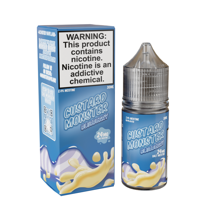 Best Deal Custard Monster Salt Vape Juice 30mL - Blueberry 