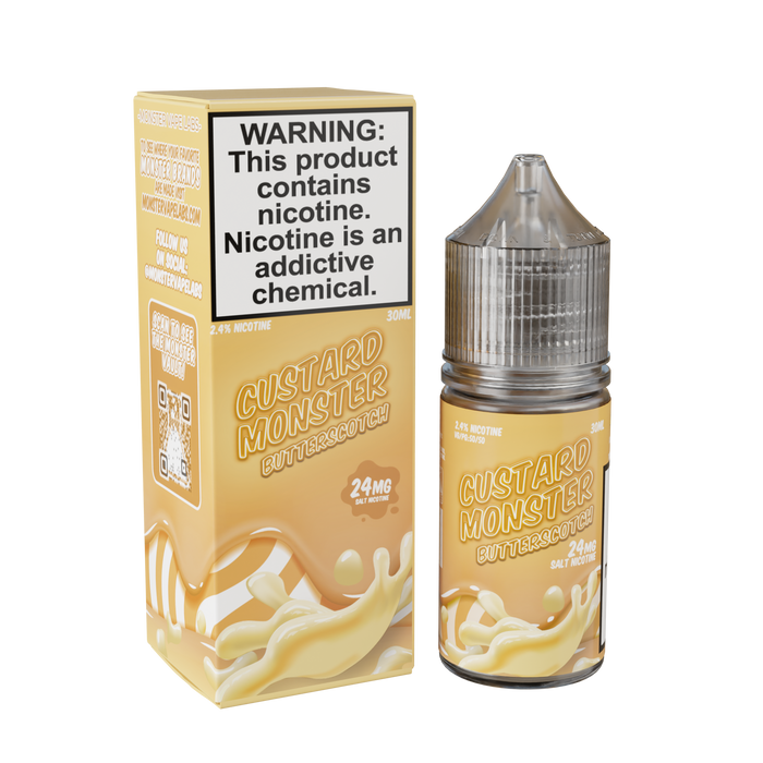 Best Deal Custard Monster Salt Vape Juice 30mL - Butterscotch