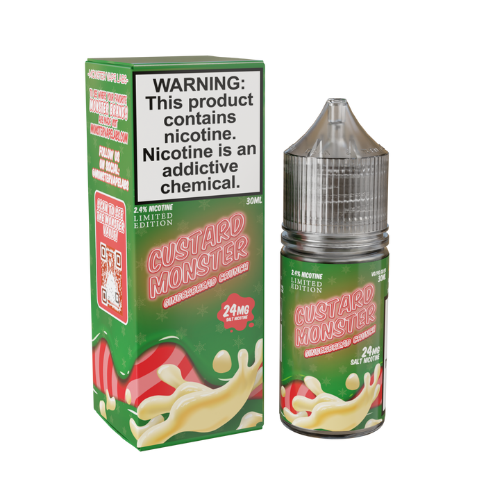 Best Deal Custard Monster Salt Vape Juice 30mL - Gingerbread Crunch