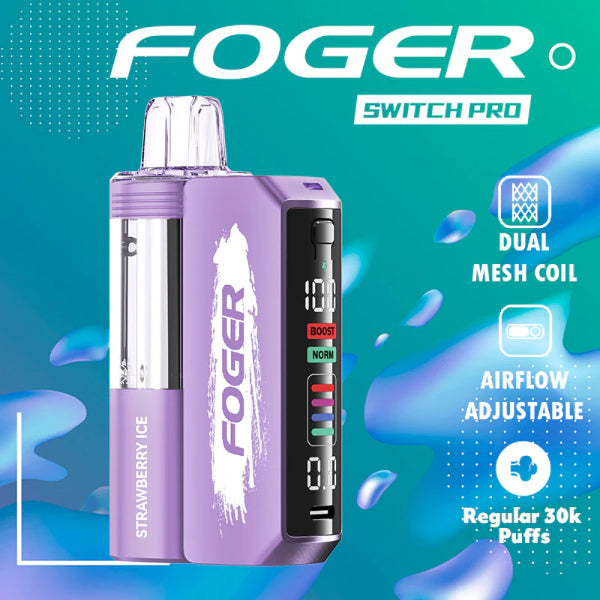 Foger Switch Pro 30,000 Puffs Disposable Kit Strawberry Ice