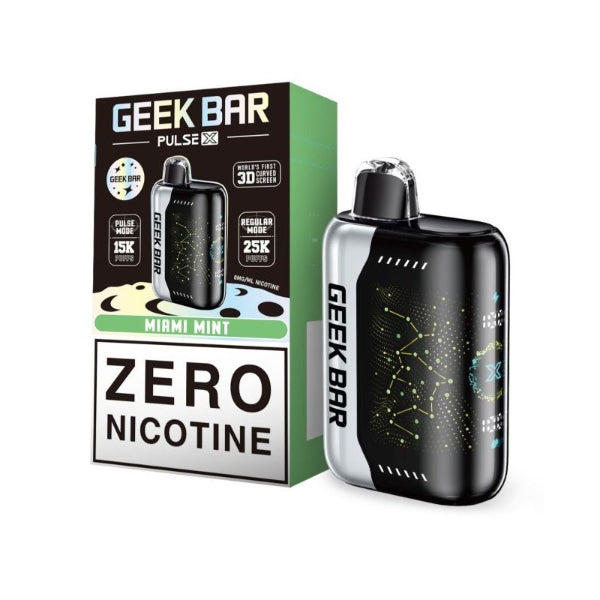 Geek Bar Pulse X 25,000 Puffs ZERO Nicotine Disposable Miami Mint