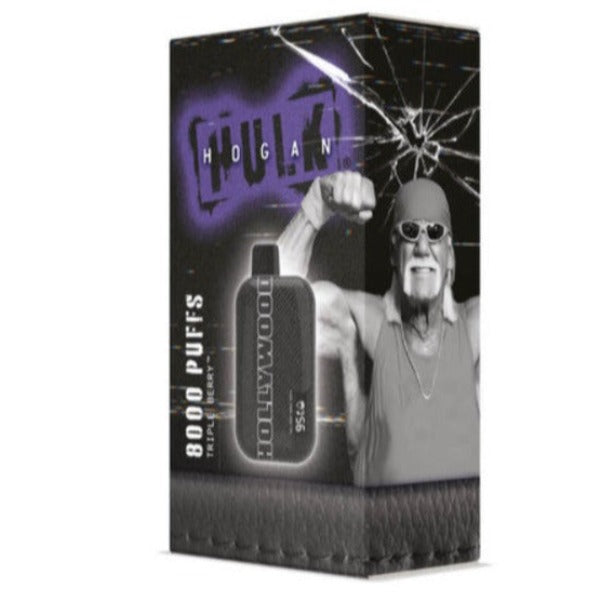 Best Deal Hulk Hogan Hollywood 8000 Puffs Disposable Vape  18mL Triple Berry