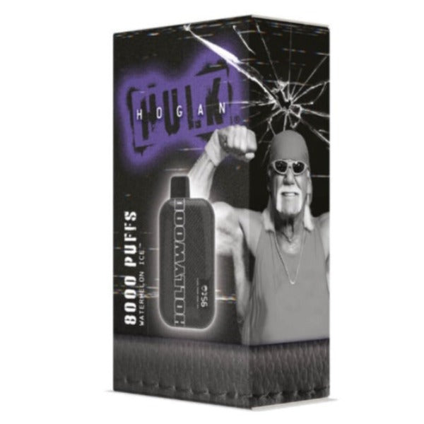 Best Deal Hulk Hogan Hollywood 8000 Puffs Disposable Vape  18mL Watermelon Ice