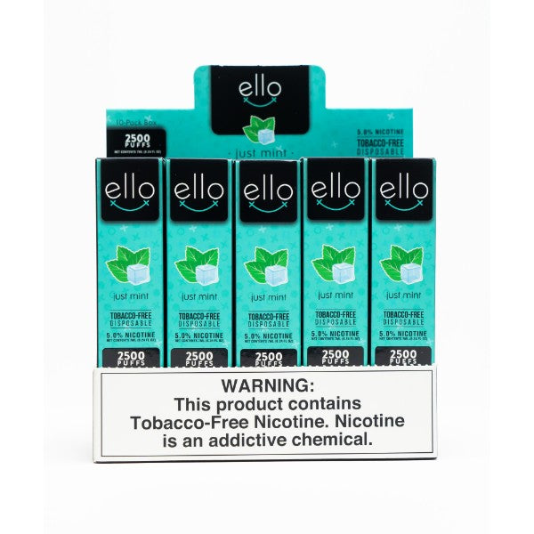 Best Deal BLVK Ello 2500 Puffs TFN Disposable Vape 7mL 10 Pack - Just Mint