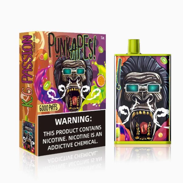 Best Deal PunkApes 6000 Puffs Disposable Vape 16mL Kiwi PassionFruit Guava