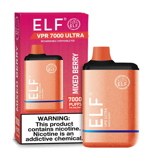 Best Deal ELF VPR Ultra 7000 Puffs Recharge Disposable Vape 11mL Mixed Berry