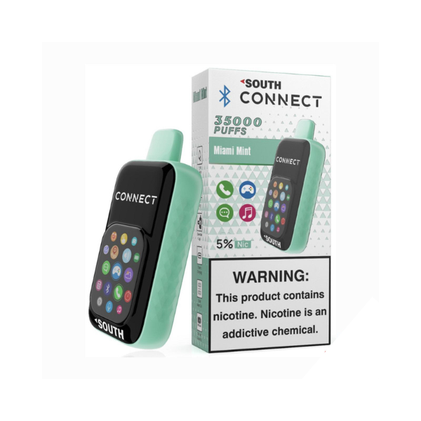 Best Deal North South Connect 35K Puffs Phone Disposable Vape 18mL 5 Pack - Miami Mint