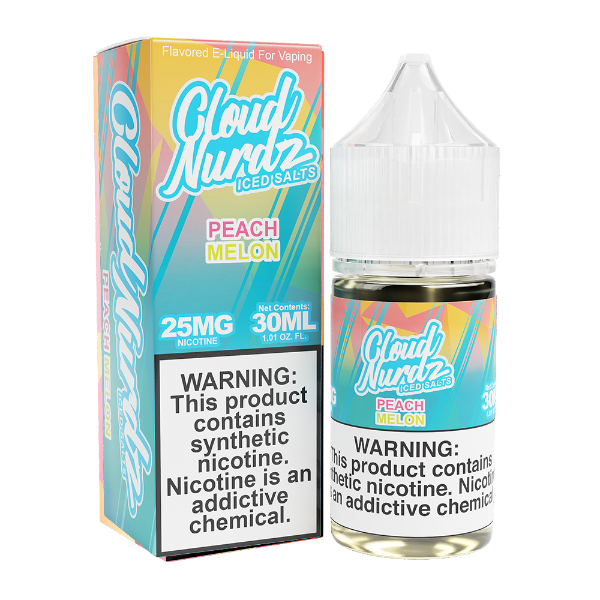 Best Deal Cloud Nurdz Salts Vape Juice 30mL Peach Melon Iced