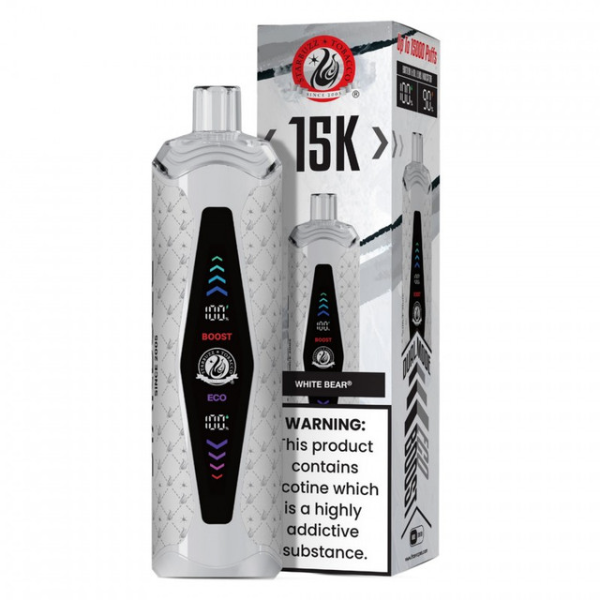 Best Deal Starbuzz Super Max 15,000 Puffs Disposable Vape 20mL 5 Pack - White Bear