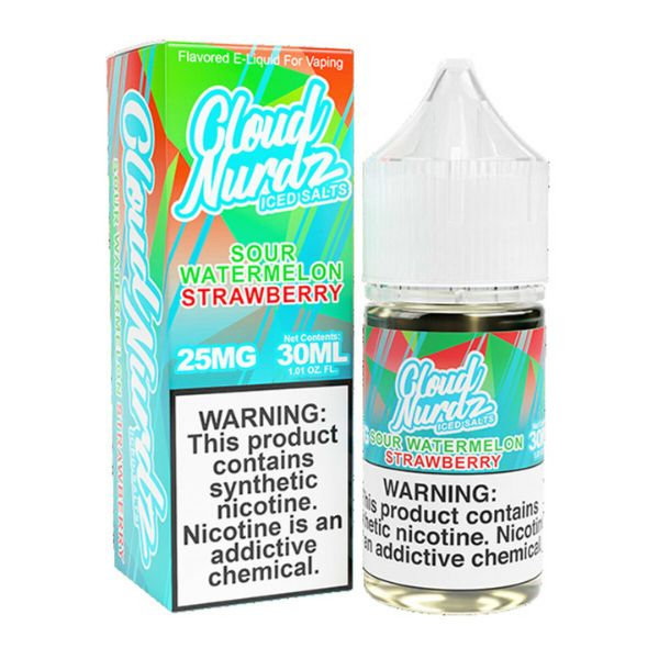 Best Deal Cloud Nurdz TFN Salts 30mL - Sour Watermelon Strawberry Iced