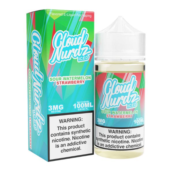 Best Deal Cloud Nurdz TFN Vape Juice 100mL - Sour Watermelon Strawberry Iced