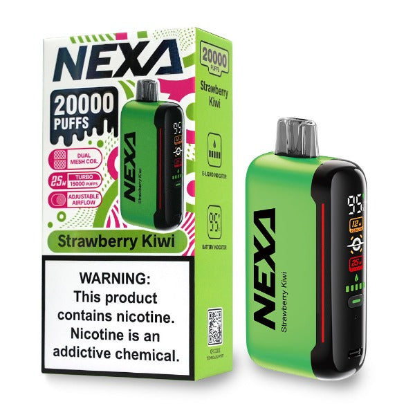 Best Deal NEXA N20000 Rechargeable Disposable 20mL Strawberry Kiwi