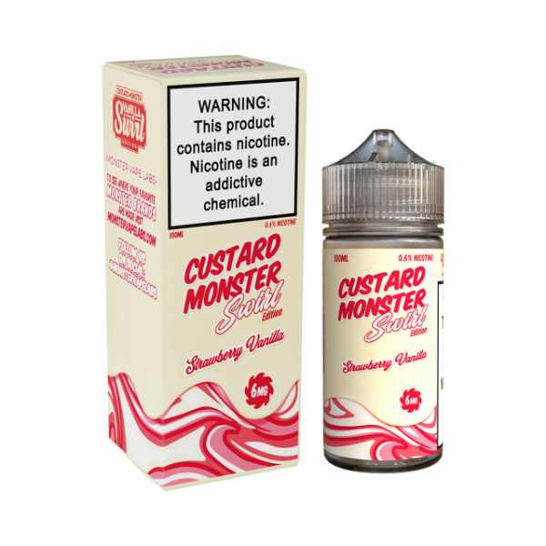 Best Deal Custard Monster Swirl Edition 100mL Vape Juice - Strawberry Vanilla