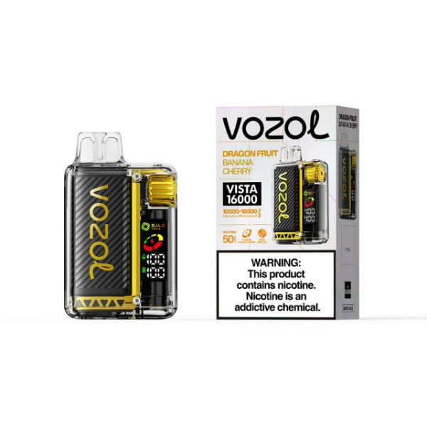 Best Deal Vozol Vista 16,000 Puffs Disposable 5 Pack - Dragon Fruit Banana Cherry