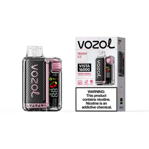 Best Deal Vozol Vista 16,000 Puffs Disposable 5 Pack - Peach Ice