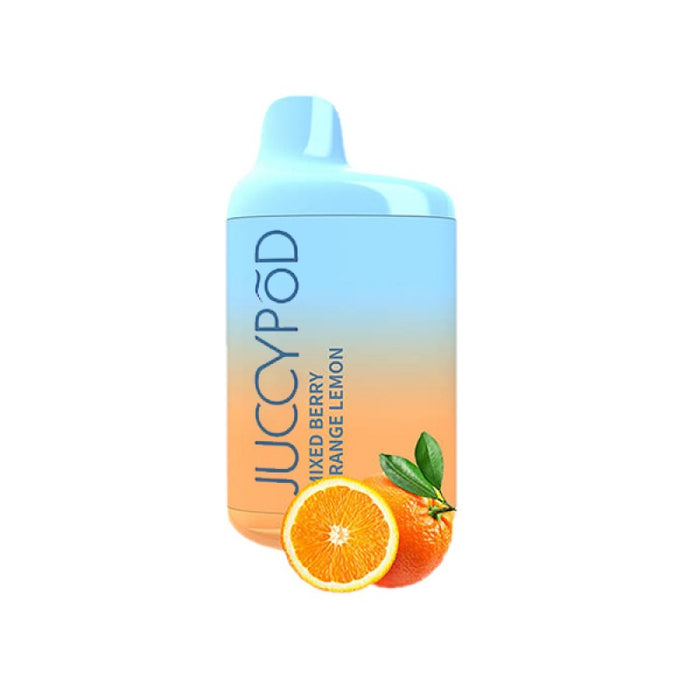 Best Deals JuccyPod M5 5000 Puffs Disposable Vape 5-Pack Mixed Berry Orange Lemon 