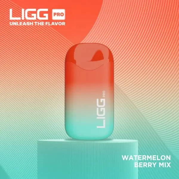 Best Deal LIGG Pro 5500 Puffs Rechargeable Disposable Vape 14mL Watermelon Berry Mix