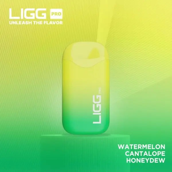 Best Deal LIGG Pro 5500 Puffs Rechargeable Disposable Vape 14mL Watermelon Cantalope Honeydew