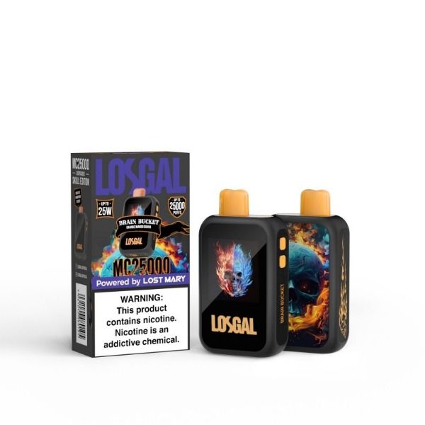 Best Deal Losgal MC25000 Disposable Vape 16mL Brain Bucket (Orange Mango Guava)