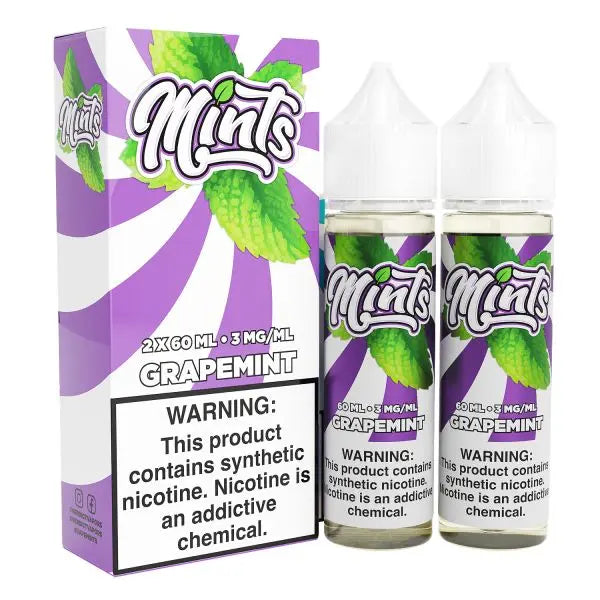 Mints 2x60ML Vape Juice Best Flavor Grapemint