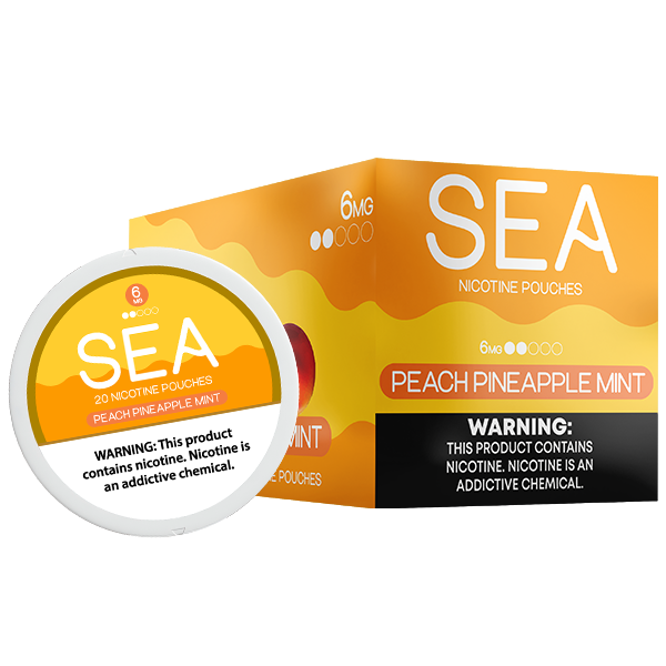 Best Deal SEA Semi-Dry Nicotine Pouches 5 Pack - Peach Pineapple Mint