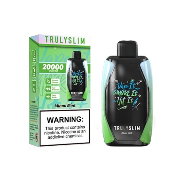 Best Deal Truly Bar Trulyslim 20000 Puffs Disposable Vape 18mL Miami Mint