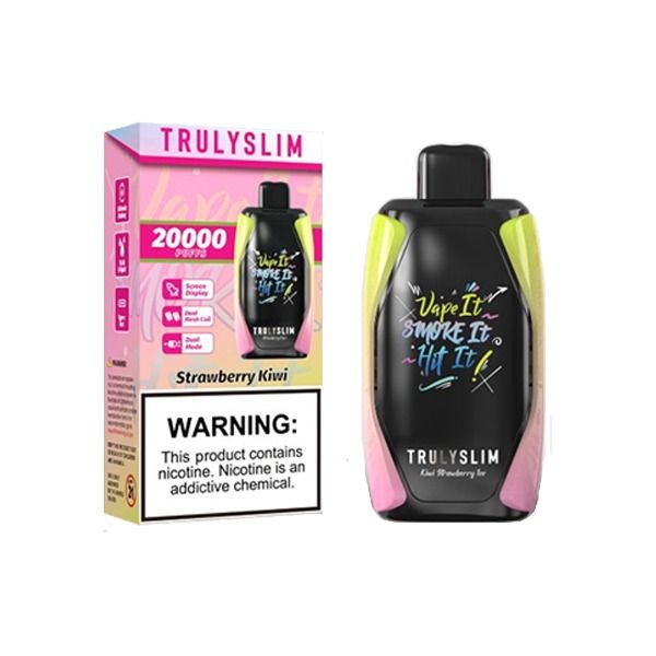 Best Deal Truly Bar Trulyslim 20000 Puffs Disposable Vape 18mL Strawberry Kiwi