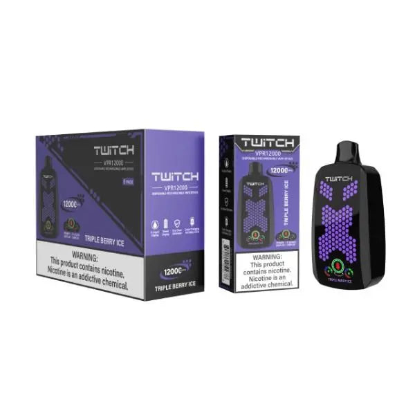 Best Deal Twitch VPR12000 Disposable Vape 18mL Triple Berry Ice