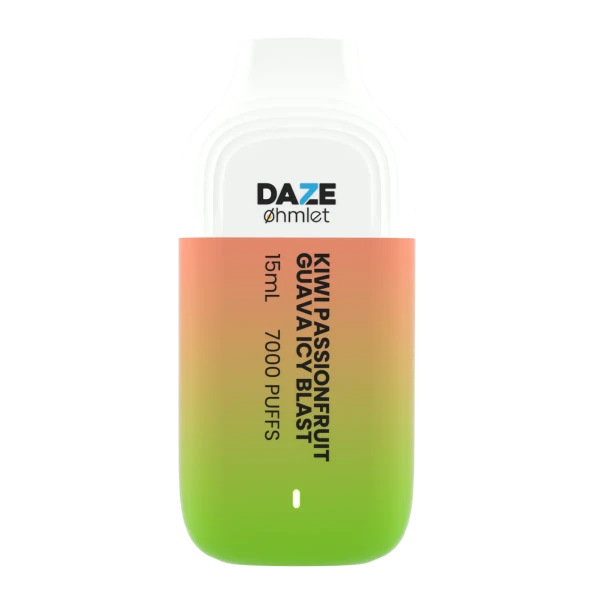 Daze OHMLET 7000 Puffs Single Disposable Vape-0mg Best Flavor Kiwi Passionfruit Guava Icy Blast