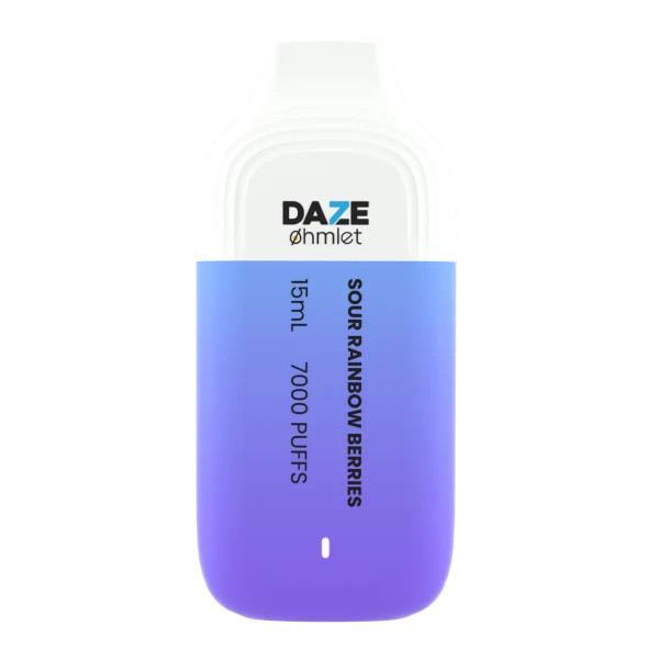 Daze OHMLET 7000 Puffs Single Disposable Vape-0mg Best Flavor Sour Rainbow Berries