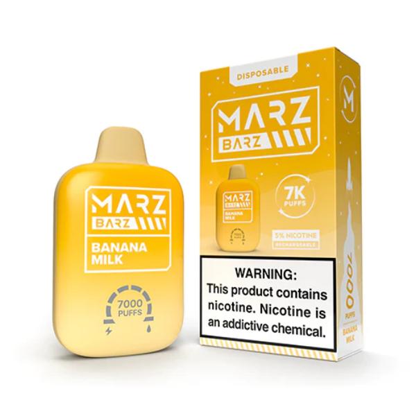 Best Deal Marz Barz Disposable Vape 7000 Puffs 12mL Banana Milk