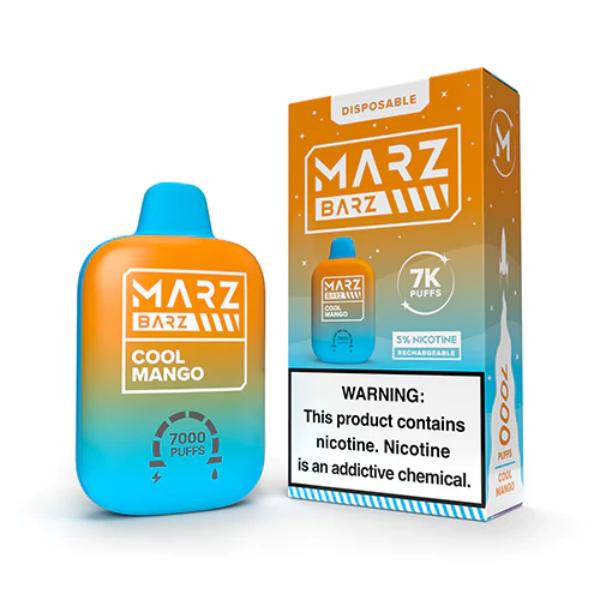 Best Deal Marz Barz Disposable Vape 7000 Puffs 12mL Cool Mango