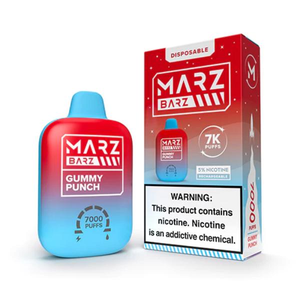 Best Deal Marz Barz Disposable Vape 7000 Puffs 12mL Gummy Punch