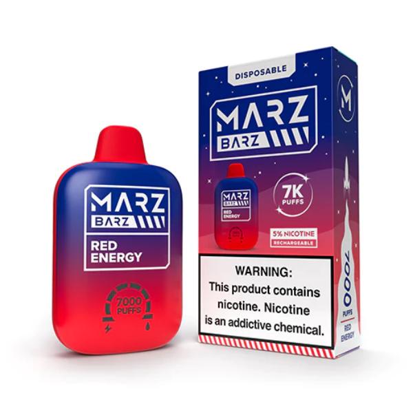 Best Deal Marz Barz Disposable Vape 7000 Puffs 12mL Red Energy