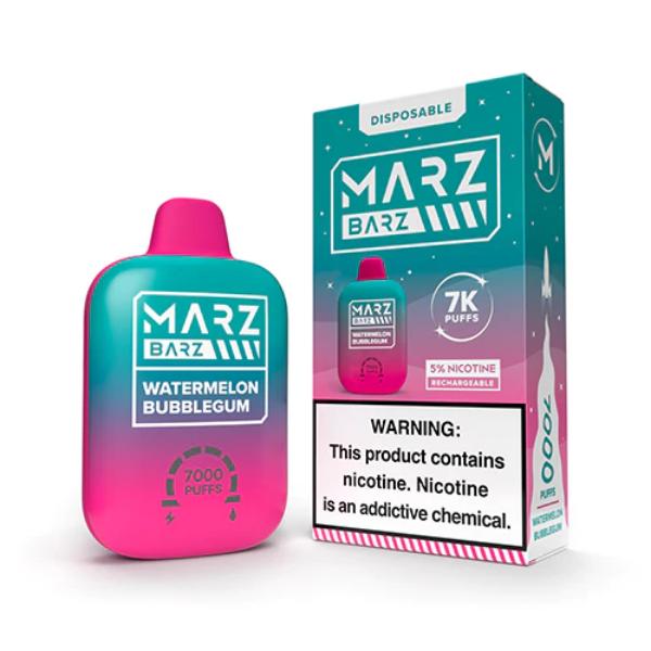 Best Deal Marz Barz Disposable Vape 7000 Puffs 12mL Watermelon Bubblegum