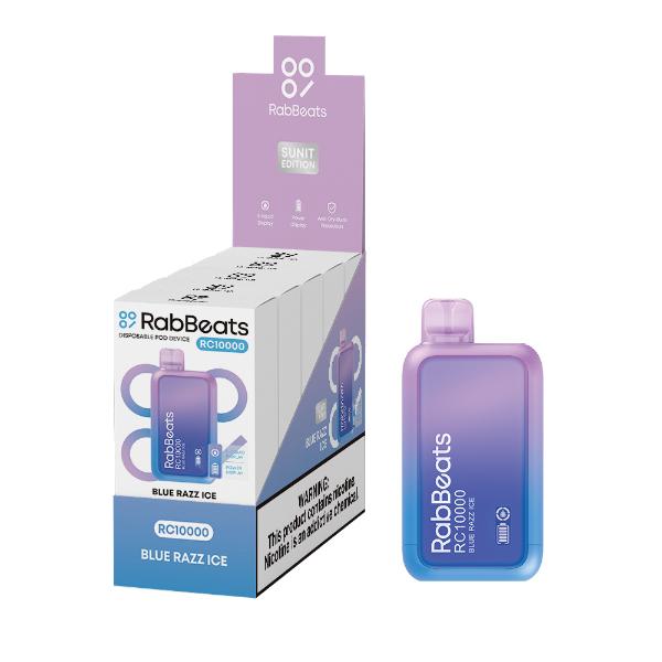 Best Deal RabBeats RC10000 10000 Puffs Disposable Vape 18mL Blue Razz Ice