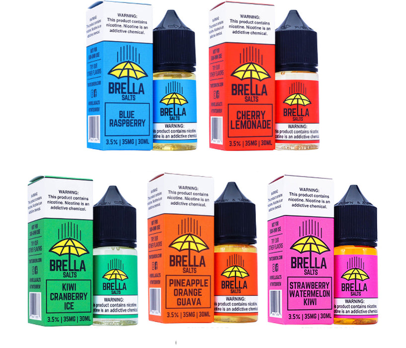 Brella Salt Series 30ML Vape Juice Best Flavors Blue Raspberry Cherry Lemonade Kiwi Cranberry Ice Pineapple Orange Guava Strawberry Watermelon Kiwi