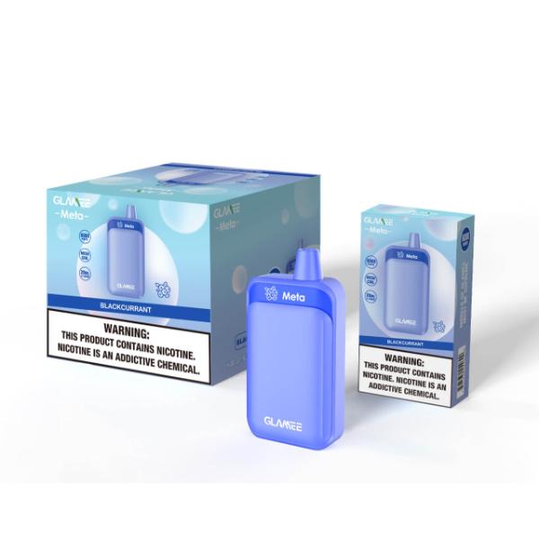 Glamee Meta 6000 Puffs Single Rechargeable Vape Disposable 20mL Best Flavors Blackcurrant