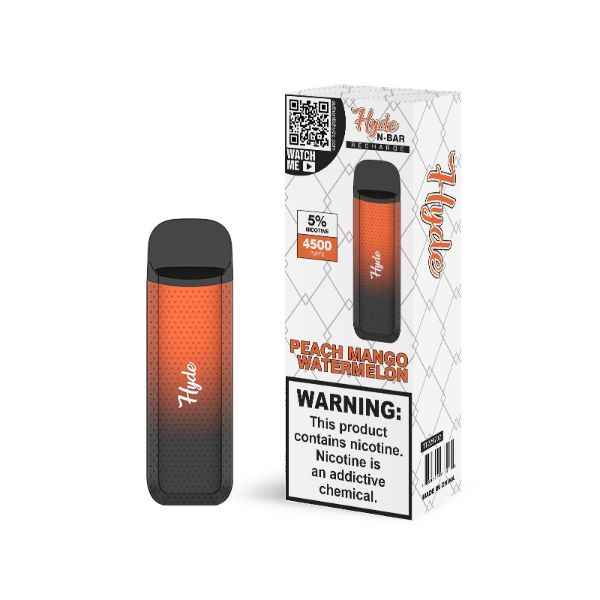 Hyde N-Bar Recharge Disposable Vape 10 Pack Best Flavor Peach Mango Watermelon