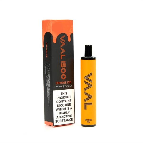 VAAL 1500 Puffs Single Disposable Vape 5mL Best Flavor Orange Ice