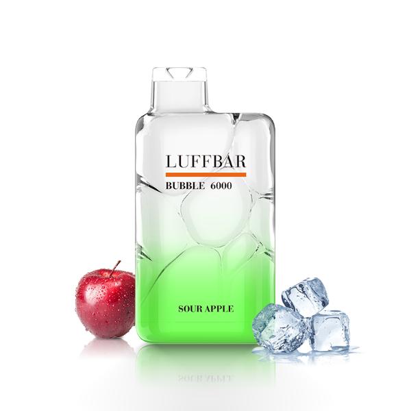 Luffbar Bubble 6000 Puffs Rechargeable Vape Disposable 10mL 10 Pack Best Flavor Sour Apple